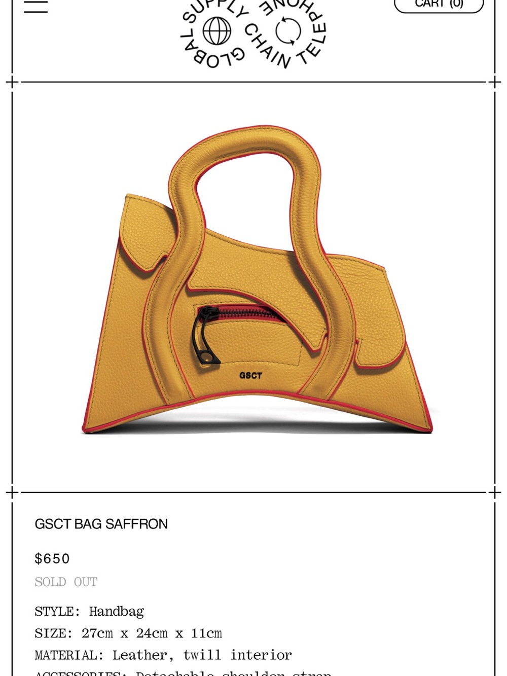 GSCT bag Saffron - Yellow